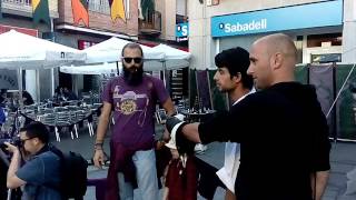 Yo con un Aguila de Harris en la feria medieval de Castalla 2017