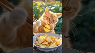 when the cat is the chef and the food taster# #professionalcookery #cooklikeachef #worldofcookingcat