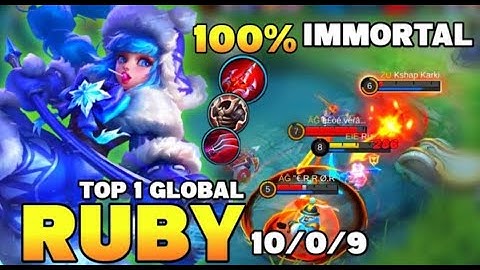 Ruby best build 2021 | Top Global Ruby Game Play | Mobile Legend