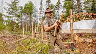 CREATING A REMOTE FOREST GARDEN | Moose Fence | Greenhouse | Solar Shed