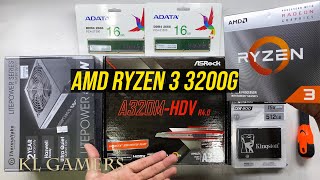 AMD Ryzen 3 3200G ASRock A320M-HDV R4.0 ADATA 32GB DDR4 PC Build