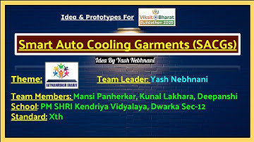 The Smart Auto-Cooling Garment (SACG) | Innovation By Yash Nebhnani | Innovative Videos By Yash |