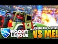 ROCKET LEAGUE - JEROMEASF & STEVE VS ME!! TWO NOOBS VS 1 PRO!