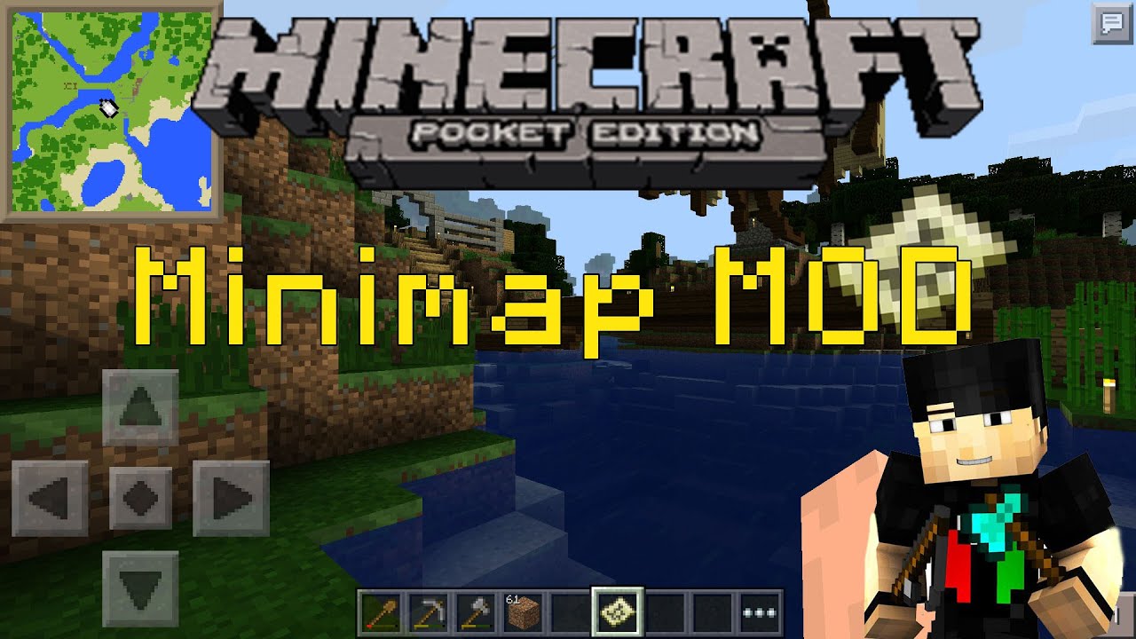 Minecraft PE 0.10.0 MiniMap MOD - YouTube