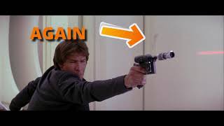 Han Solo shooting blank gun in Empire Strikes Back Resimi