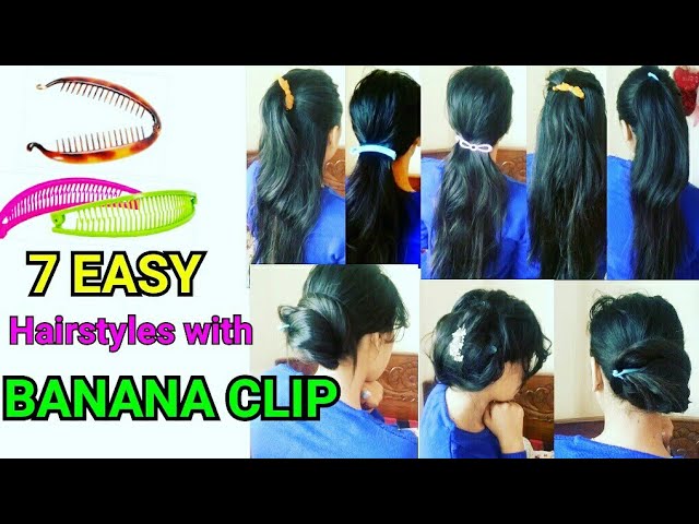 QNAM Fashion Multi Color pack of 9 Plastic Printed Banana hair Clutch/Clips  for Girls Hair Clip Price in India - Buy QNAM Fashion Multi Color pack of 9  Plastic Printed Banana hair