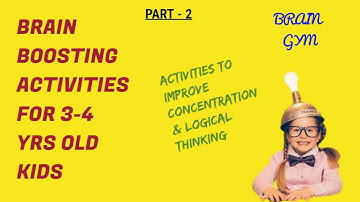 Brain boosting activities || 3-4 yrs old || Activities to improve concentration and logical thinking