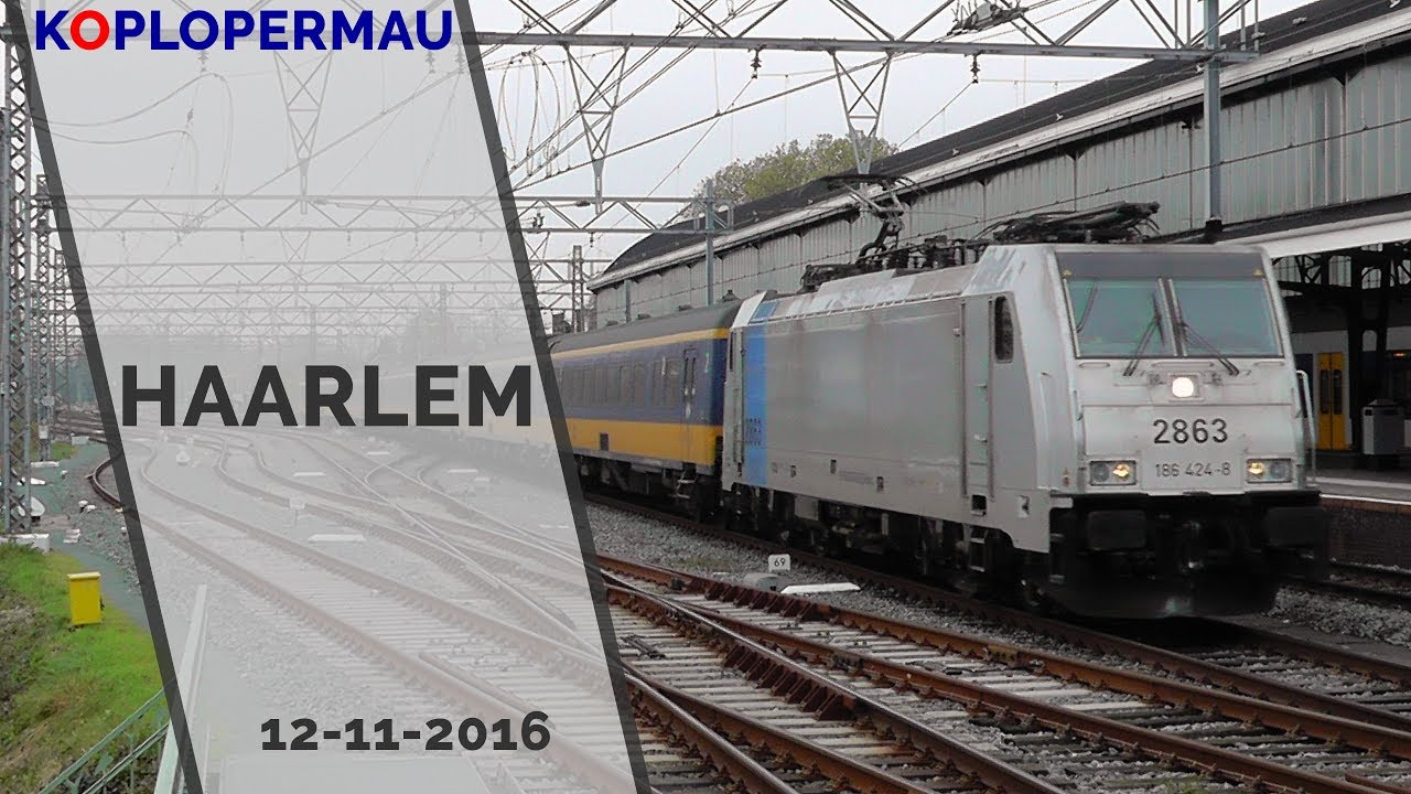 Treinverkeer en omleidingen op station Haarlem (12 november 2016, geen statief)