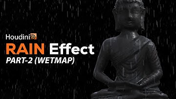 Rain Effect and Wet map in Houdini | [Part-2] with Eng Sub