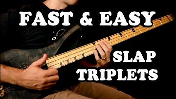 SLAP BASS LESSON // Learn Some Fast Slap Triplets in 2 min