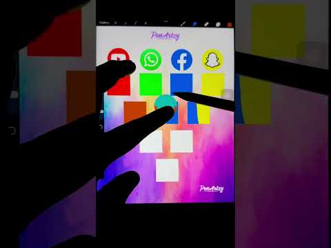 Youtube Whatsapp Facebook Snapchat Logo Colors Mixing. Colormixing Procreate Drawing Art