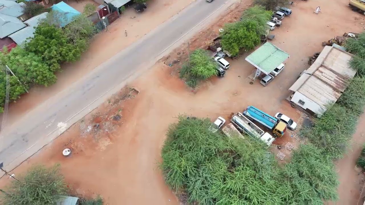 Beautiful and breathtaking aerial view of Mandera town.