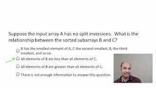 coursera - Design and Analysis of Algorithms I - 3.2 O(n log n) Algorithm for Counting Inversions II