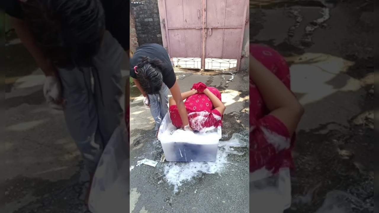 Underwater dunking hair  play challenges//😮😮