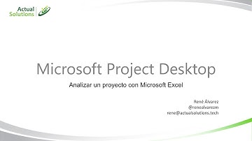 Exportar y analizar un proyecto de Microsoft Project con Excel