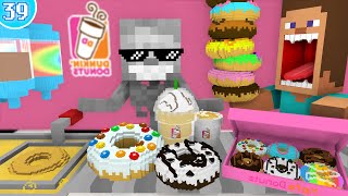 โรงเรียนมอนสเตอร์: ทำงานที่ DUNKIN 'สถานที่! 🍩 - แอนิเมชั่น Minecraft