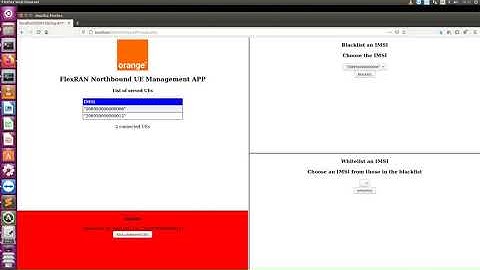 UE Monitoring app, based on the Open Air Interface platform.