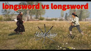Three longsword fights (Hellish Quart gameplay - Hardest AI )