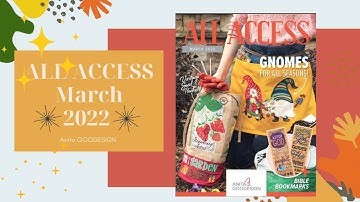 OML Embroidery live! Anita Goodesign All Access MARCH 2022(machine embroidery)