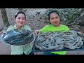 Amazing Snakehead Fish and Shrimp Sour Soup Cooking - Shrimp Vegetable Sour Soup - Cooking With Sros