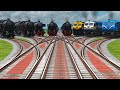 Indian Railways Express Train Bumpy Forked Railroads || Daimond Railgate Railroad Crossing Passenger