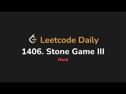 1406. Stone Game III | Leetcode Daily - Python