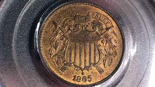1865 Two Cent Piece MS65RB - Dead Denominations #6 - The Set Is Complete 😀
