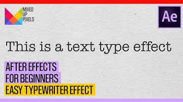 Adobe After Effects for beginners - Easy Typewriter Text Effect