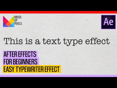 Adobe After Effects for beginners - Easy Typewriter Text Effect