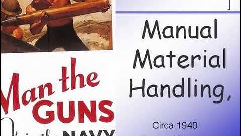 Manual Material Handling and Ergonomics