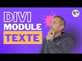 Matriser le module texte du divi visual builder  tutoriel divi dbutant 