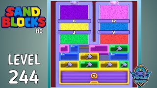 Sand Blocks: Drop Puzzle Level 244: Gameplay Solution