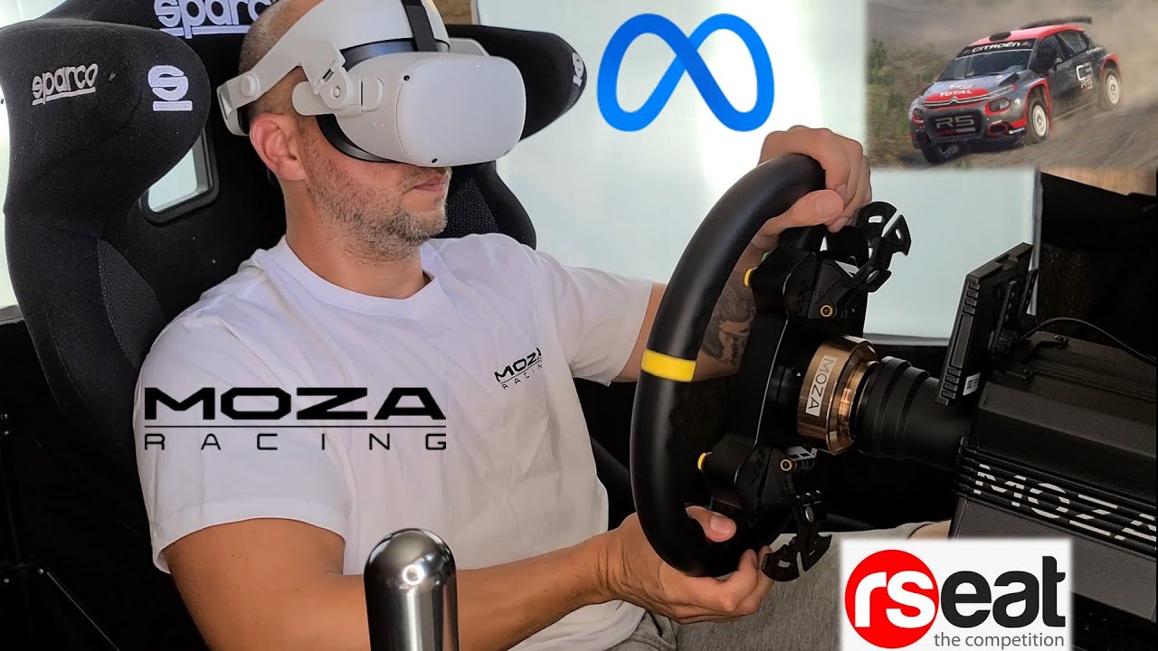 My Simracing Setup VR Meta Quest 2 • MOZA • RSeat C1 / Dirt Rally 2.0 ...