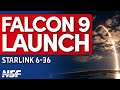 SpaceX Falcon 9 Launches Starlink 6-36