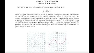 MAT 1224 Section 4.2 Direction Fields