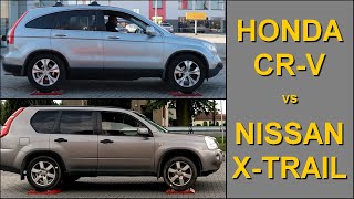 SLIP TEST - 2007 Honda CR-V Real Time AWD vs 2008 Nissan X-Trail All Mode - @4x4.tests.on.rollers