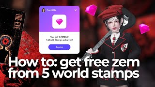 HOW TO: GET FREE ZEM FROM HORROR WORLD STAMPS ZEPETO EVENT