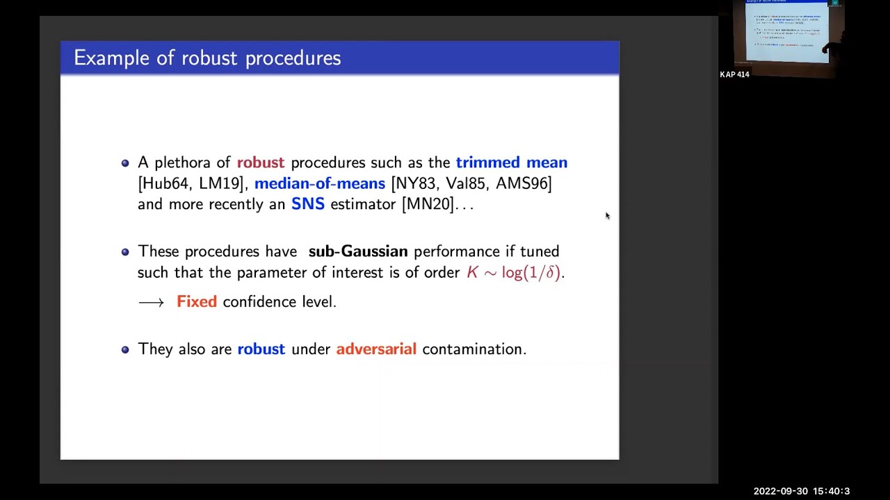 Simo ndaoud adaptive robustness and sub gaussian deviations in sparse