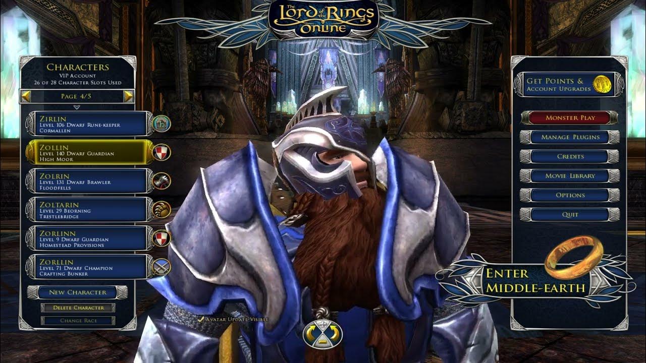 The Lord of the Rings Online Login Screen 2023 A LOTRO Ambiance