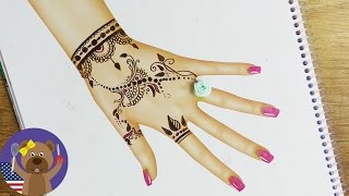 HENNA TATTOO in Topmodel Drawing Book - Beautiful Tattoo, Rose Ring, & Nail Art