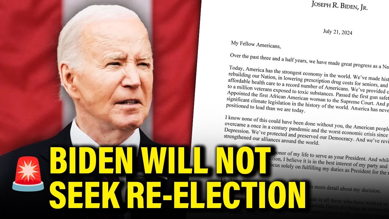 BREAKING: President Biden ENDS Re-Election Campaign