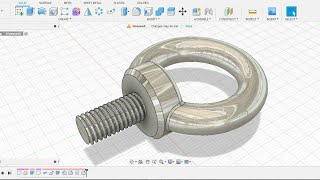 How to make an Eyebolt In Fusion 360 | Fusion 360 Tutorial for Beginners