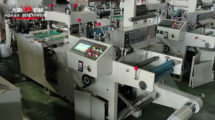 punching perforation test running with film material on DBMQ 320A flatbed die cutter