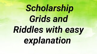 8th std Scholarship (English) Unit 2.: Grid,Riddles, Crossword +Questions for Revision