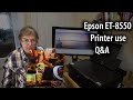 ET 8550 printer Q and A - Using the 8550 A3+ EcoTank printer