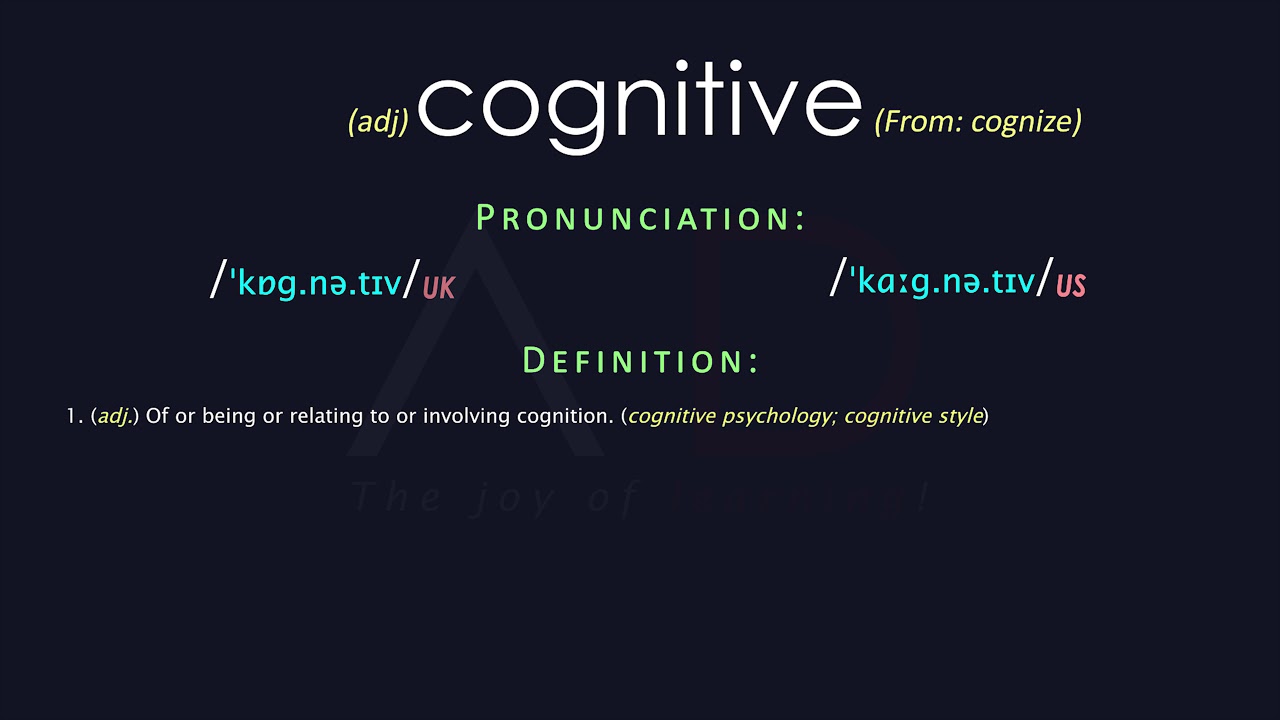Cognitive Meaning And Pronunciation | Audio Dictionary - YouTube