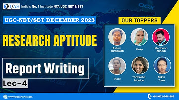 Research Aptitude UGC NET in Hindi | Report Writing Research Aptitude UGC NET