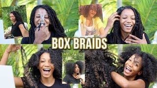 TAKING OUT MY 30 INCHES BOX BRAIDS 😍(hair growth tips, natural transformation + journey w/photos!