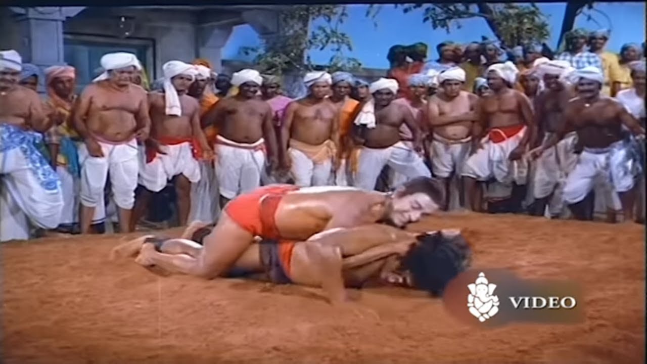 new kannada movie video songs Dr Rajkumar Kusthi Challenge with Tiger Prabhakar | Best Scenes of Kannada Movies