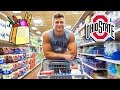COLLEGE GROCERY HAUL on a Budget w/ POWERLIFTER & BODYBUILDER